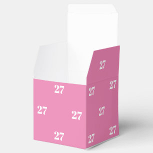 Anpassa rosa med inledande vita nummer presentaskar