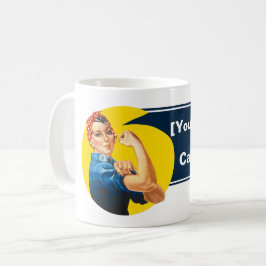 Anpassa Rosie Riveter Empowerment Women Female Kaffemugg