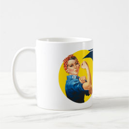 Anpassa Rosie Riveter Empowerment Women Female Kaffemugg