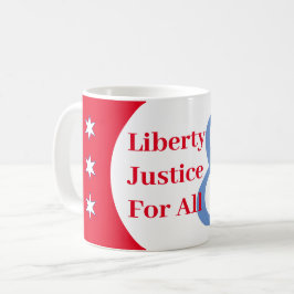 Anpassa Rött vitt blått Liberty Coffee Mugg
