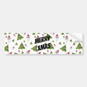 Anpassa Santa och Julgran Bildekal