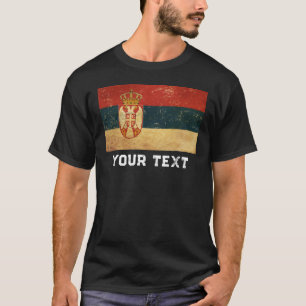 Anpassa Serbiens Flagga T Shirt