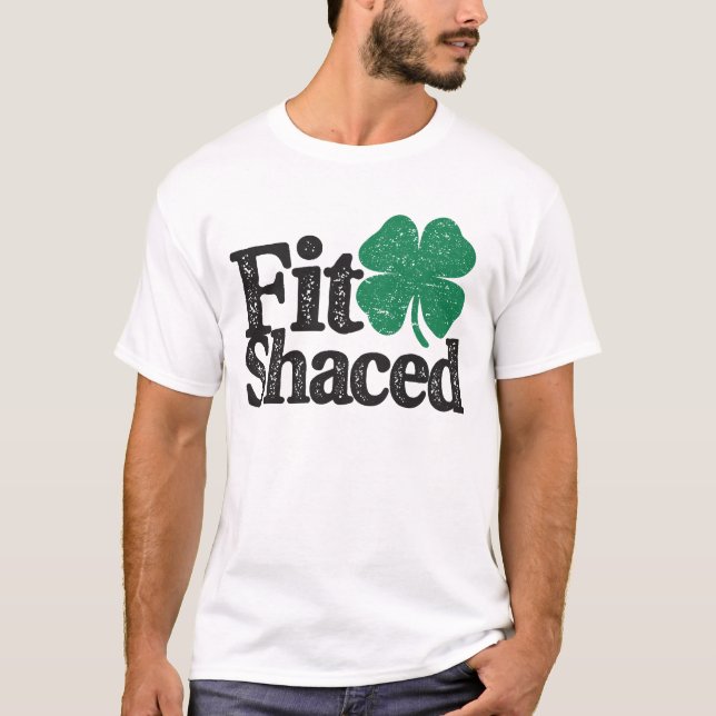 Anpassa Shaced Funny Irish Drinking St patricks da T Shirt (Framsida)