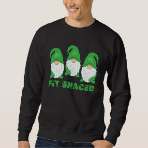 Anpassa Shaced Irish Gnomies St patrick's day Grön Lång Ärmad Tröja