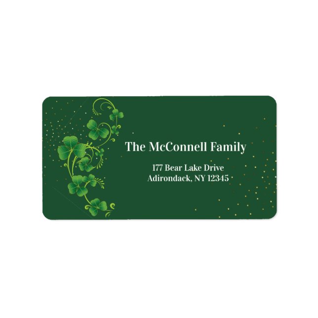 Anpassa Shamrock St patty's day St. Patrick's Adressetikett (Framsidan)