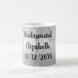 Anpassa Silver Glitter-drivrutiner Gift Bridesmaid Kaffemugg