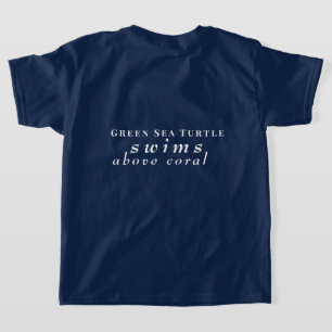 Anpassa Simmor av sköldpadda i Grönt över korall T Shirt