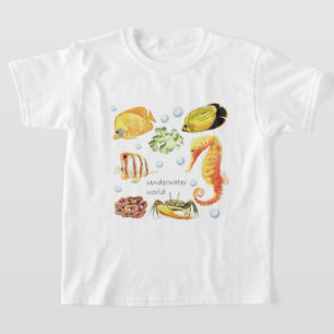 Anpassa sjöhästen i Sjögräs under vatten T Shirt
