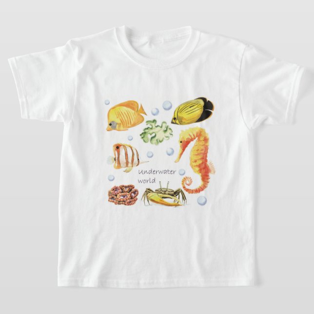 Anpassa sjöhästen i Sjögräs under vatten T Shirt (Laydown)