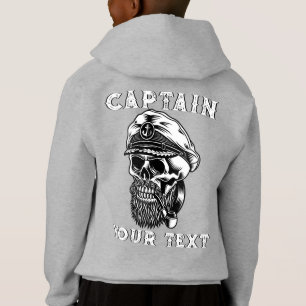 Anpassa Skäggig Sjökapten Skalle Rör för Rökning T Shirt