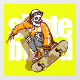 Anpassa Skateboard Shop Promo Dödskalle Skater Log