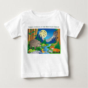 Anpassa skogsdjur vid bergsströmmen t shirt