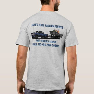 Anpassa skräptransporttjänst varumärkesbyggande t shirt