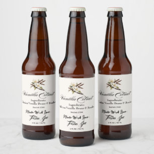 Anpassa Small Business Vanilla Extract Ölflaska Etikett