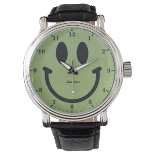 Anpassa Smile Lycklig Ansikte Armbandsur