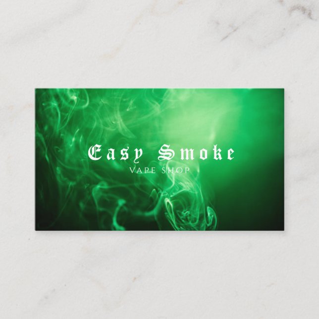 Anpassa Smoke and Vape Shop Liten  Visitkort (Framsida)