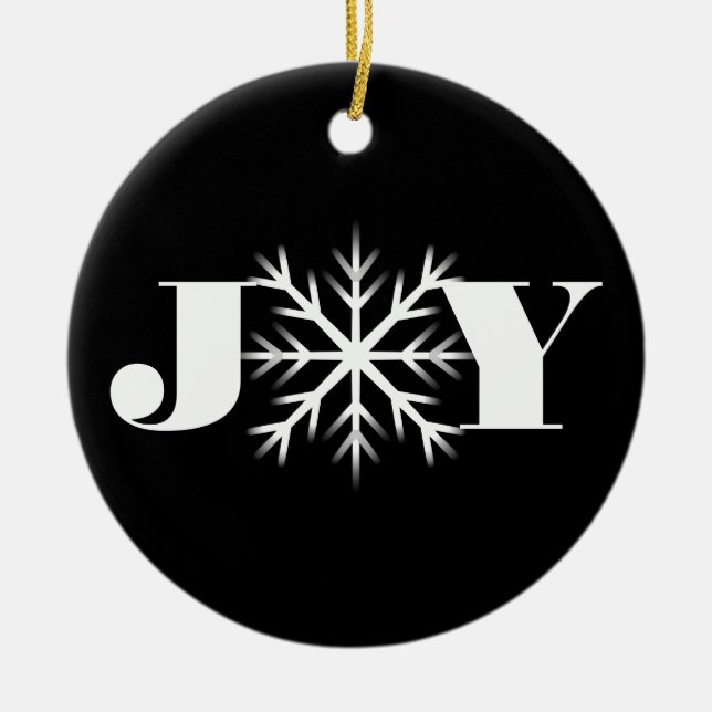Anpassa snowflake christmas julgransprydnad keramik (Framsidan)