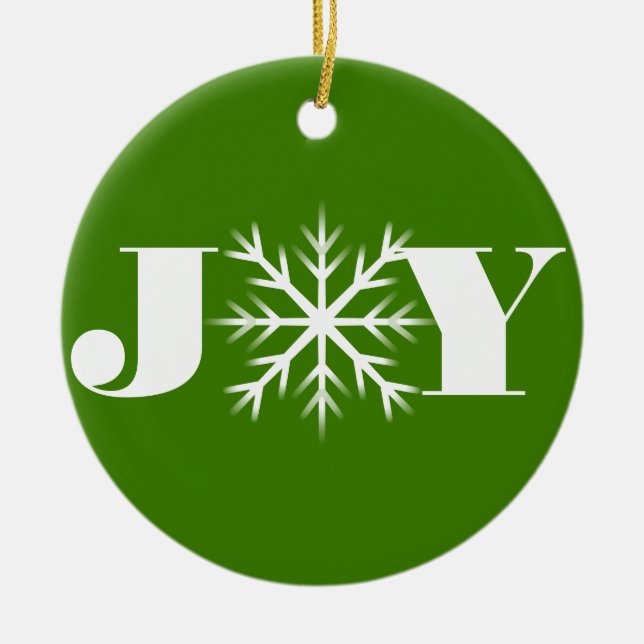Anpassa snowflake christmas julgransprydnad keramik (Framsidan)