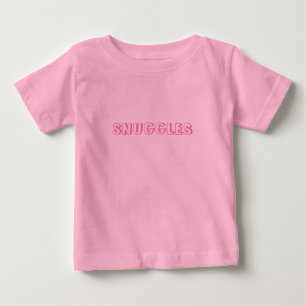 Anpassa "Snuggles" namn eller ljus rosa text T Shirt