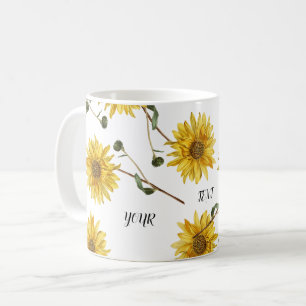 Anpassa solrosdesign kaffemugg