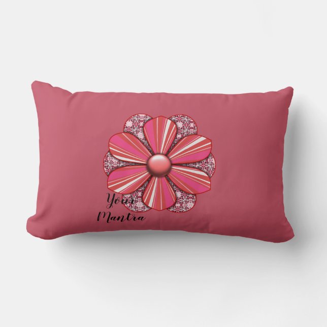 Anpassa Söt Flower Design Lumbarkudde (Framsida)
