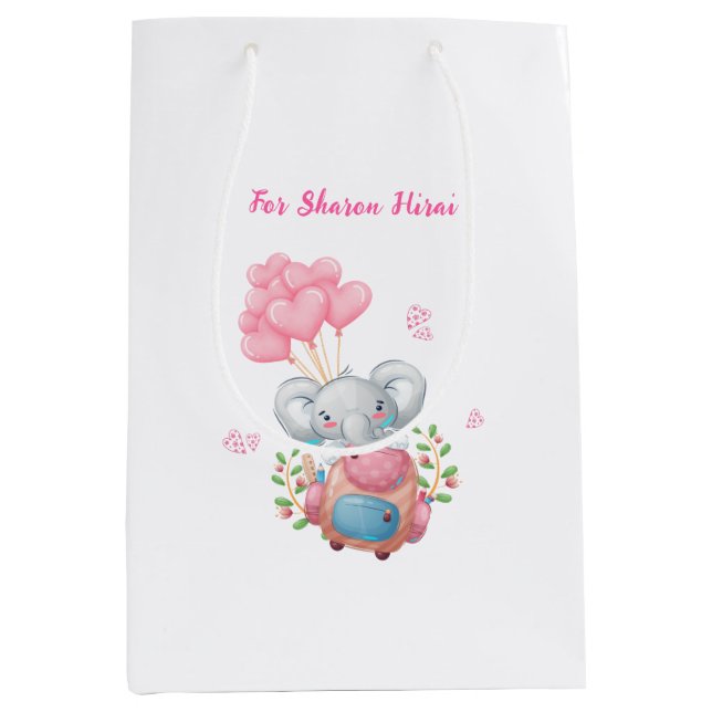 Anpassa | Söt rosa elefant (Framsidan)