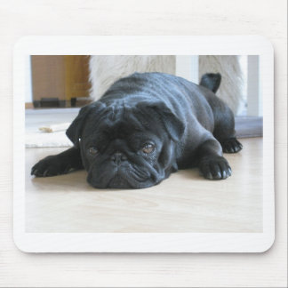 Anpassa sött svart pug Puppy-tillbehör namn Musmatta