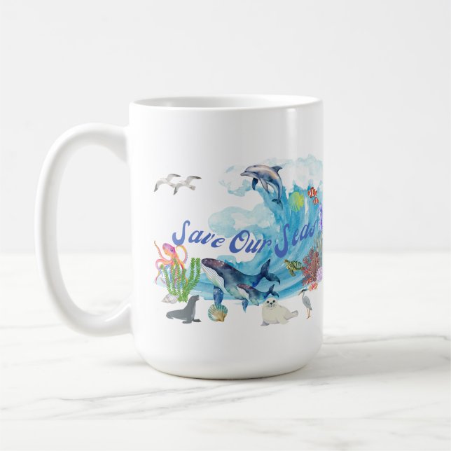 Anpassa Sparan till våra hav Kaffemugg (Vänster)