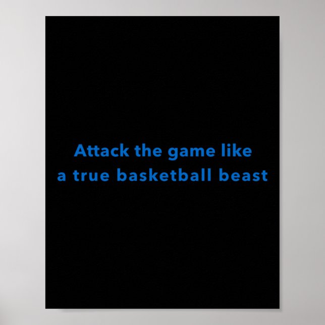 Anpassa spelet som en riktig basketboll-Beast Poster (Framsidan)