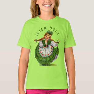 Anpassa St patricks day Retro Irish Doll Logotyp T Shirt