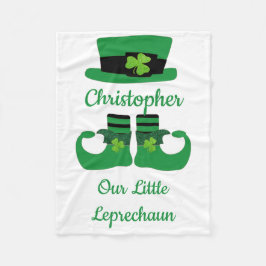 Anpassa St. Patricks irländska Grönt Leprechaun Fleecefilt