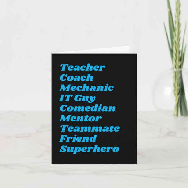 Anpassa | Superhjälte | Funny Fars dag-kort Kort (Framsida)