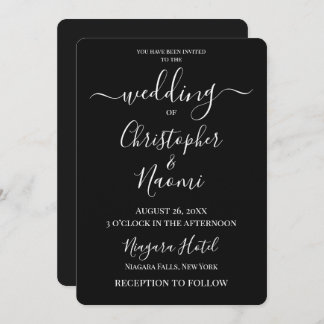 Anpassa - svart inbjudningar