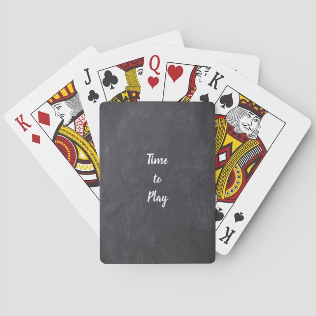 Anpassa Svarta Bord med vit krita Namn Casinokort (Baksidan)