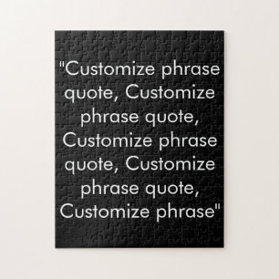 Anpassa svartvit elegant för frascitat pussel