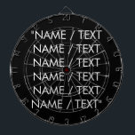Anpassa svartvit elegant i Namn Darttavla<br><div class="desc">Anpassa svartvit elegant i Namn Anpassa,  anpassa med namn,  citat,  mening eller text</div>