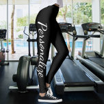 Anpassa svartvitt (eller ändra text/färg) leggings<br><div class="desc">Enkel att designa din egen Anpassningsbar Personlig Skrivningar från Ricaso - lägg till din egen text - ändra bakgrunden till färg och färg och teckensnittet genom att klicka på anpassa</div>