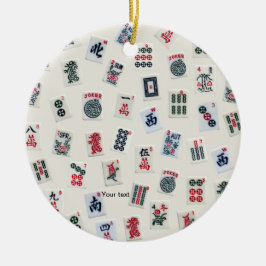 Anpassa symboldesign för Mah Jongg-plattor Julgransprydnad Keramik