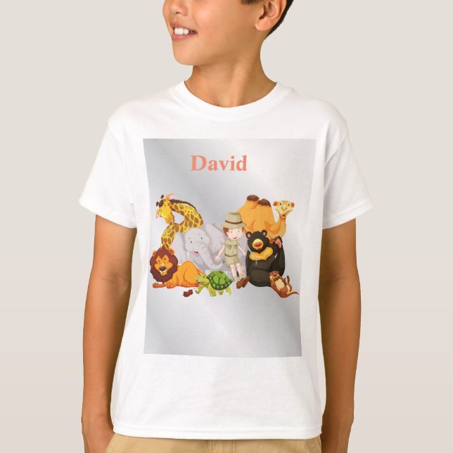 Anpassa T-Shirt till vilda djur (Framsida)