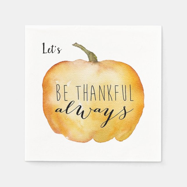 Anpassa TACK SAMMAN Thanksgiving Bordsdryck Pappersservett (Framsidan)