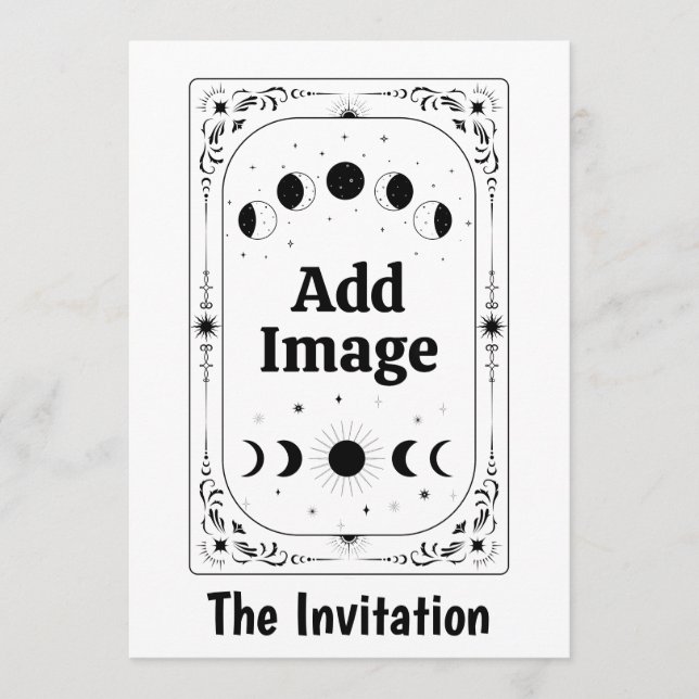 Anpassa Tarot Spådom Mystisk Magi Skilsmässa Party Inbjudningar (Framsida)