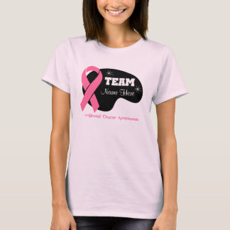 Anpassa Team Namn - bröstcancer Tee Shirt