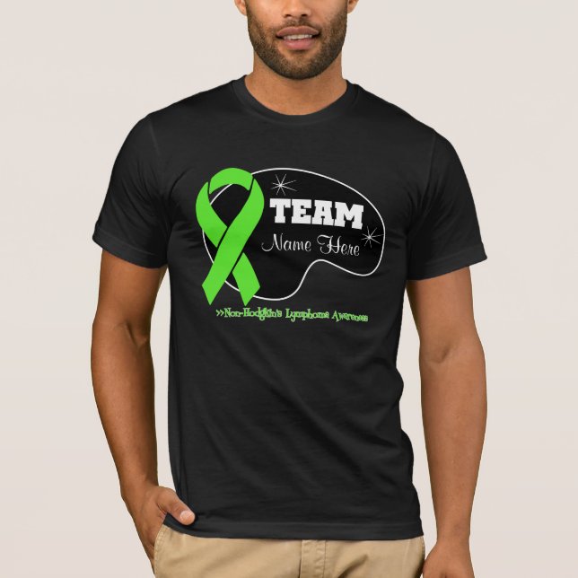 Anpassa Team Namn - Non-Hodgkins lymphoma Tee Shirt (Framsida)