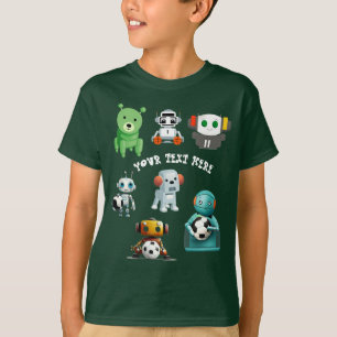 Anpassa Team Namn Sports Robot Top T-Shirt