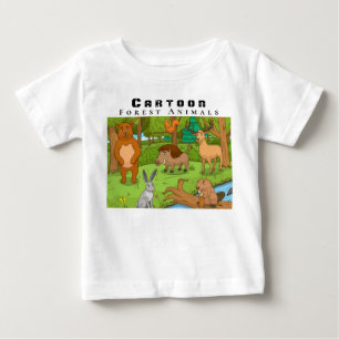 Anpassa Tecknad Forest Animals T Shirt