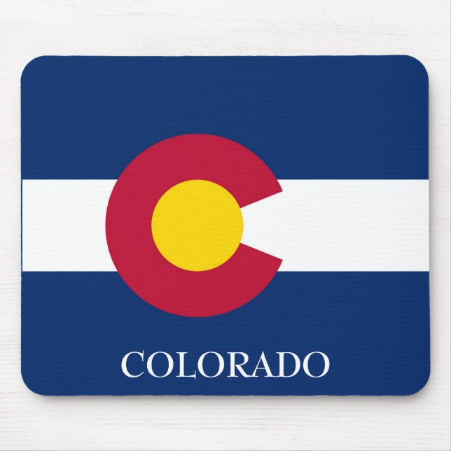 Anpassa text med musmönstret COLORADO Statlig flag Musmatta (Framsidan)