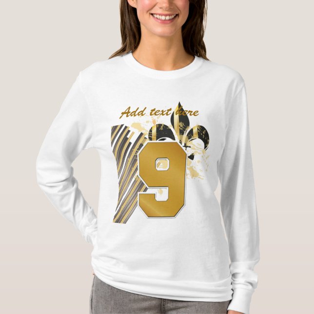 Anpassa texten, fleur de lis t-shirt (Framsida)