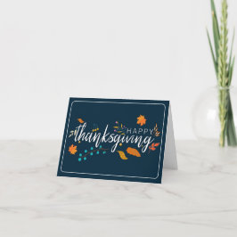 Anpassa Thanksgiving-kort - blå bär Helgkort