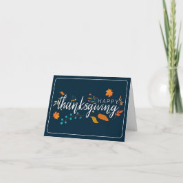 Anpassa Thanksgiving-kort - blå bär Helgkort