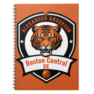 Anpassa Tiger Basketball Anteckningsbok